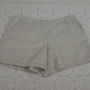 J. CREW Low Fit Chino Shorts Size 2 Khaki